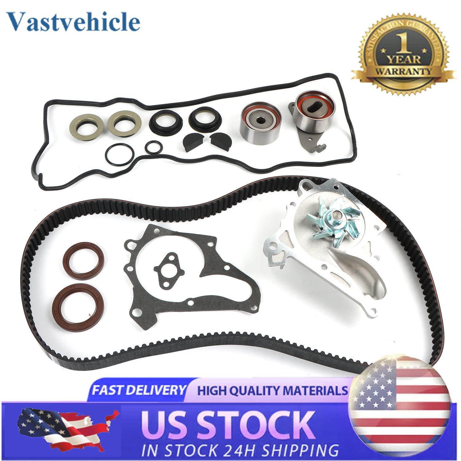 Timing Belt Kit Water Pump w/Gaskets Tensioner for 1987-2001 Valve Cover Gasket