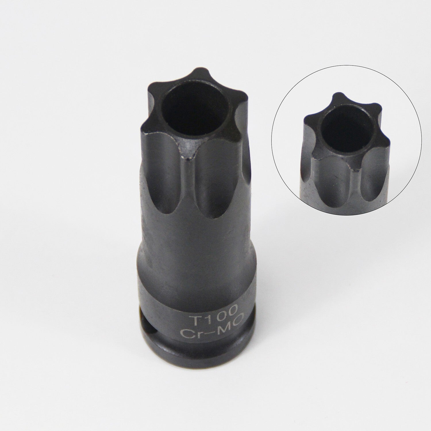 The T100 hollow Torx socket tool is suitable for removing 1/2 DR timing chains from for Mercedes-Benz vehicles.