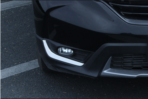 Front Fog Lamp Light Lower Cover Eyelid Trim Chrome for Honda CR-V CRV 2017-2019
