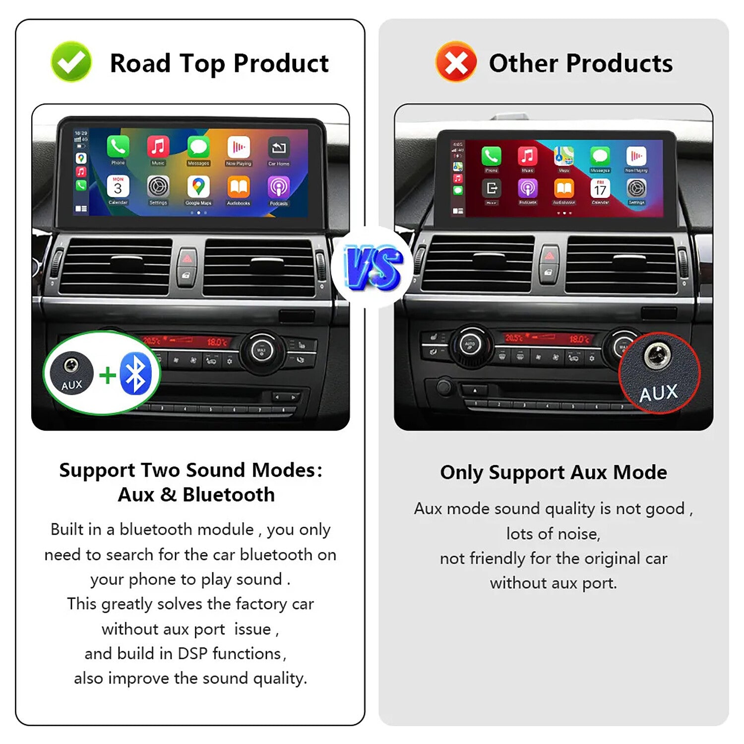10.25 CarPlay Car TouchScreen For 2011-2013 for BMW X5 E70 X6 E71 CIC Android Auto