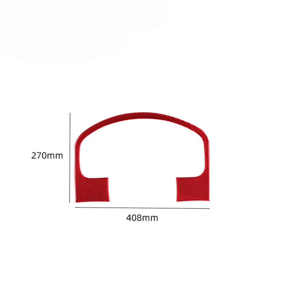 Red Carbon Fiber Speedmeter Cluster Panel Trim Cover for Ford F150 2004-2008