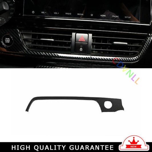 Car Inner Middle Air Outlet Vent Cover Trim for Kia Seltos 2020-22 Carbon Fiber