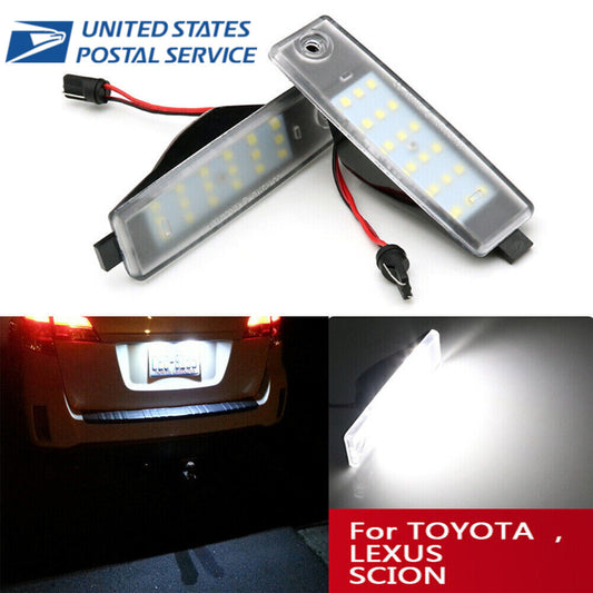 2Pcs LED Number License Plate Light Lamp for Toyota Kluger/Highlander GSU4 2007~