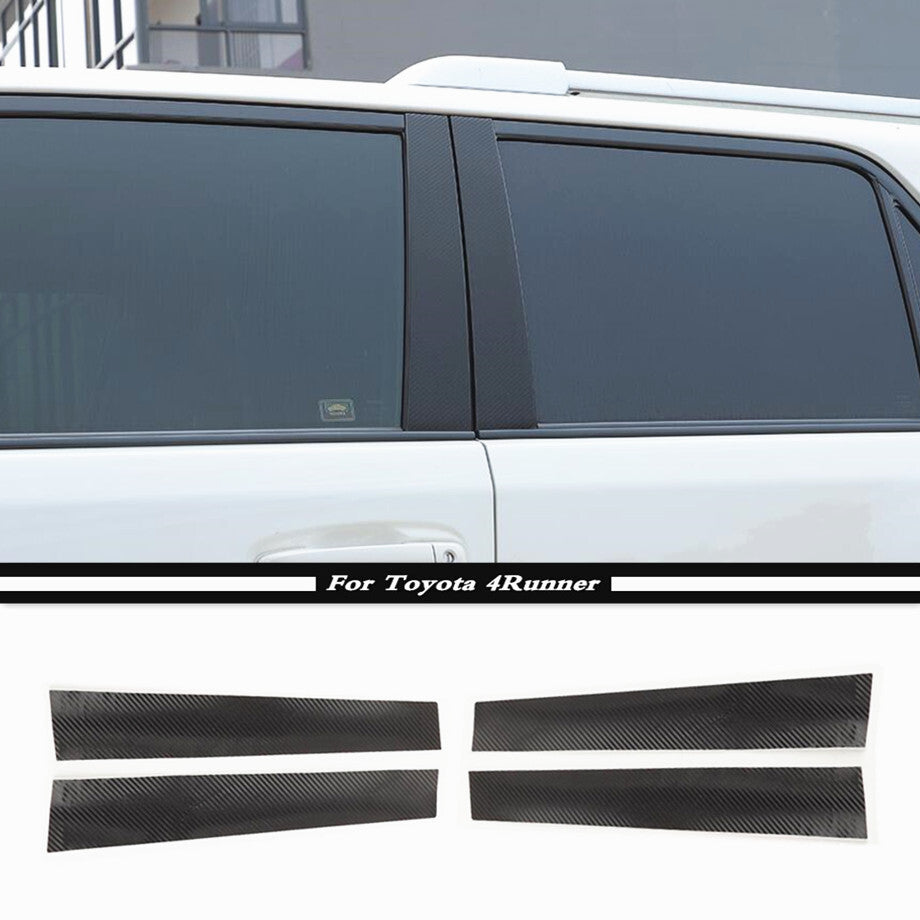 For 2010-2023 for Toyota 4Runner Carbon Fiber Door Window Pillar Post Decal Sticker