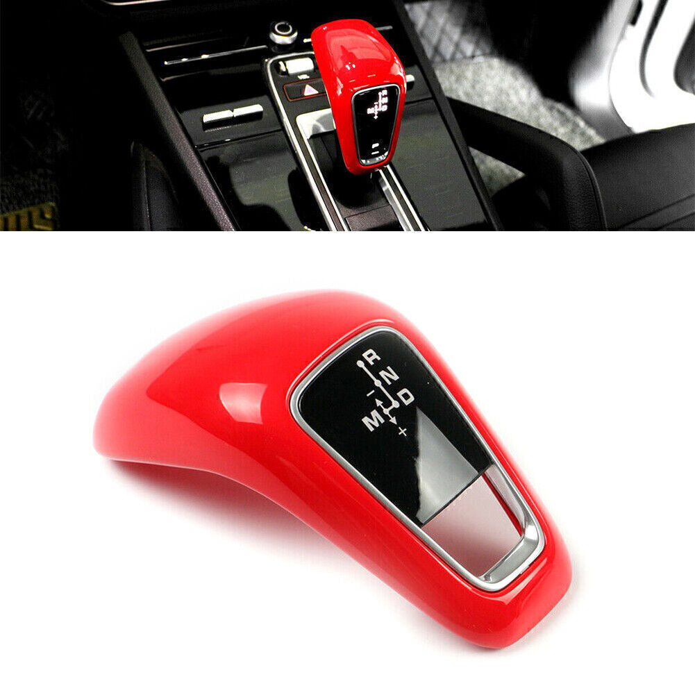 Interior Gear Shift Knob Cover Trim RED Fit for Porsche for Cayenne 2018-2021