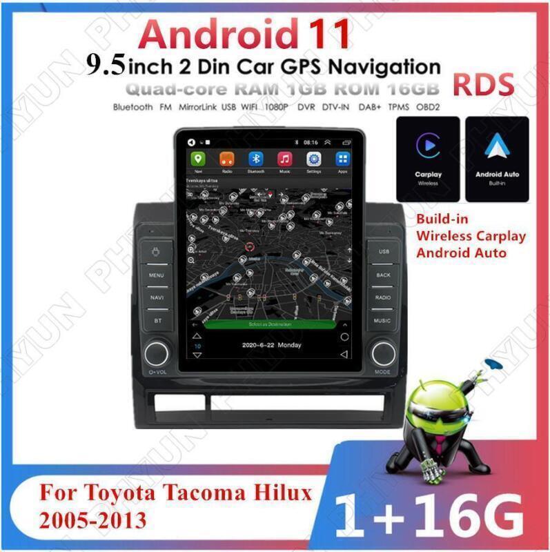 Radio Stereo Navi Fit For 05-13 for Toyota Tacoma Built-in Carplay 9.5 Android 11