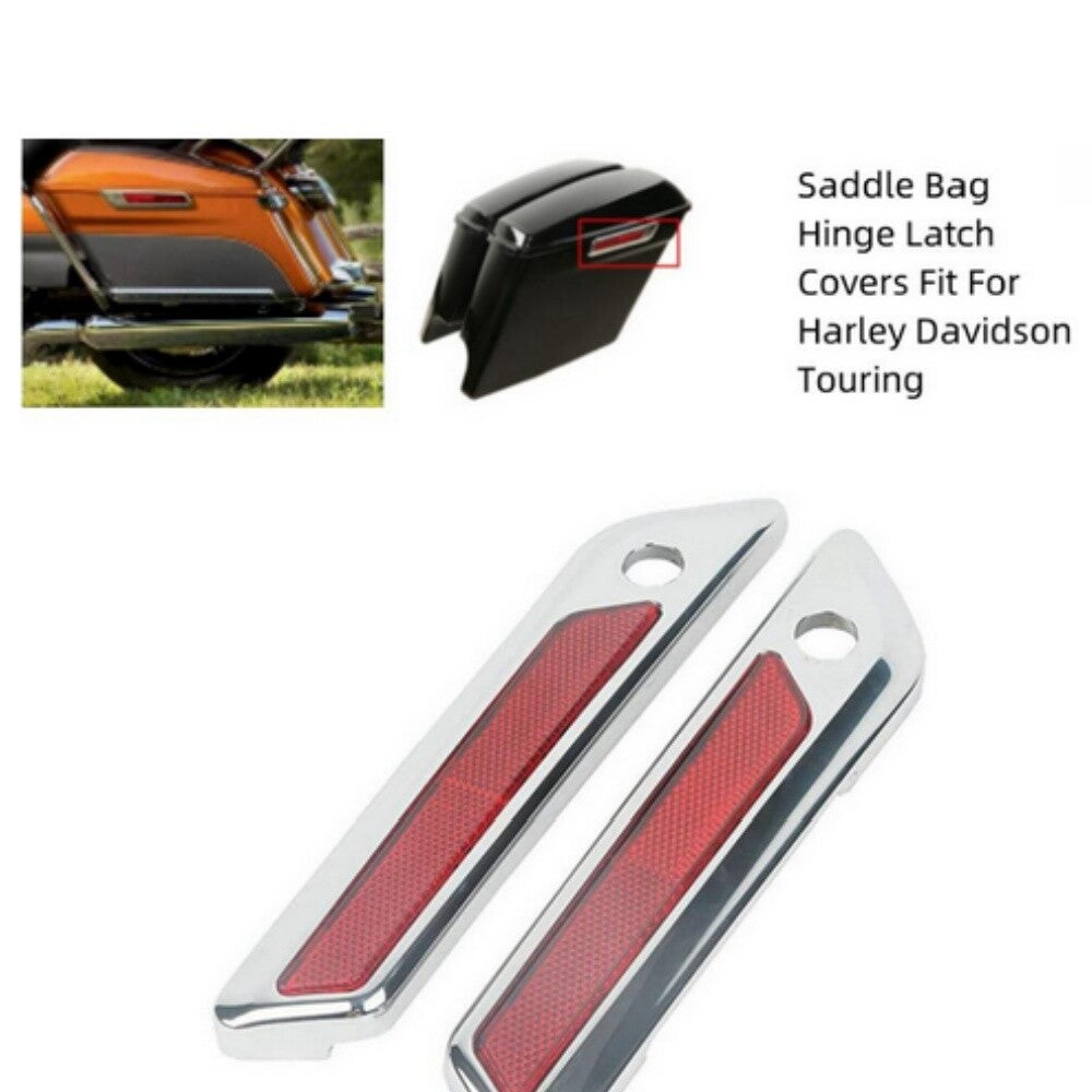 Saddle Bag Hinge Latch Covers Fit for Harley Touring Street Glide FLHT 2014-23