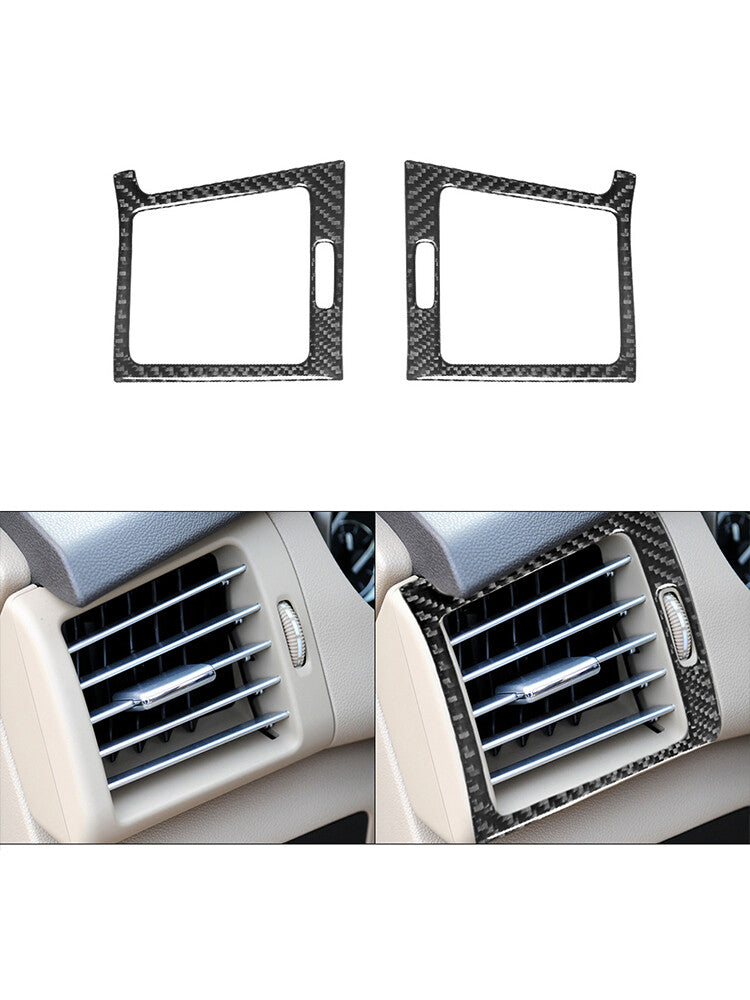 for Mercedes R-Class 2009-2012 2X Left & Right Air Vent Trim Cover Carbon Fiber