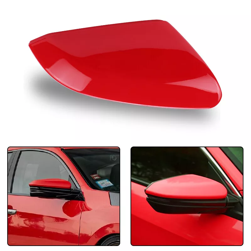 Driver Passenger Side Rear Mirror Cap Cover Red for Honda for Civic 2016-2021