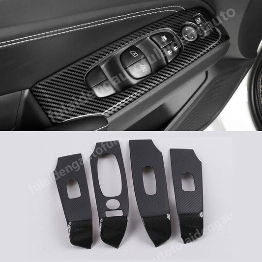 for Nissan Altima 2019-2022 Carbon Fiber Window Lift Switch Regulator Cover Trim
