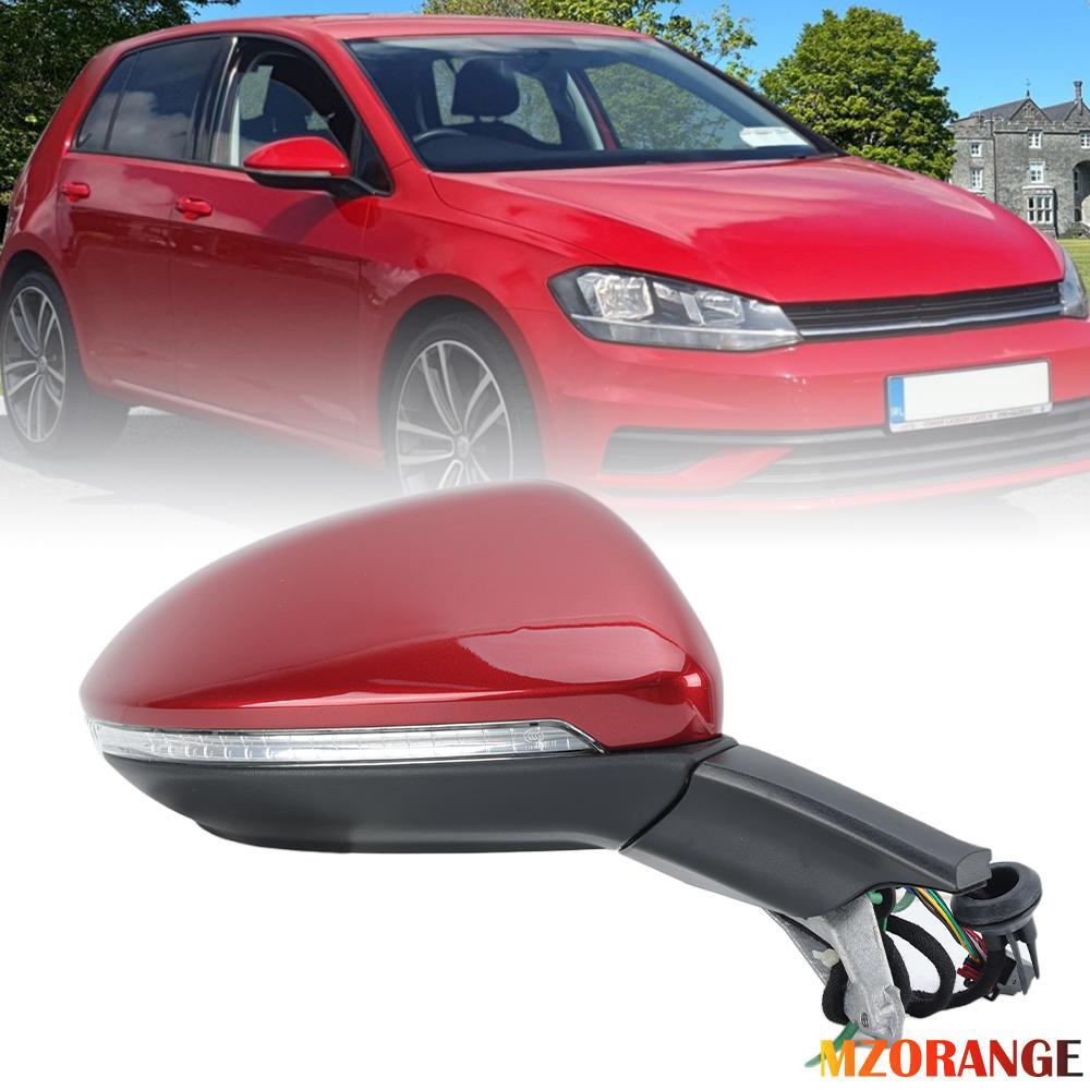 F¨¹r for VW for Golf VII MK7 2012-2020 Rechts Au?enspiegel Spiegel Elektrisch Heizung Rot