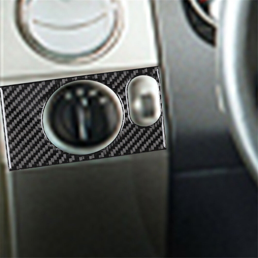 Carbon Fiber Light Switch Control Panel Sticker Trim Cover for Ford F150 2004-08
