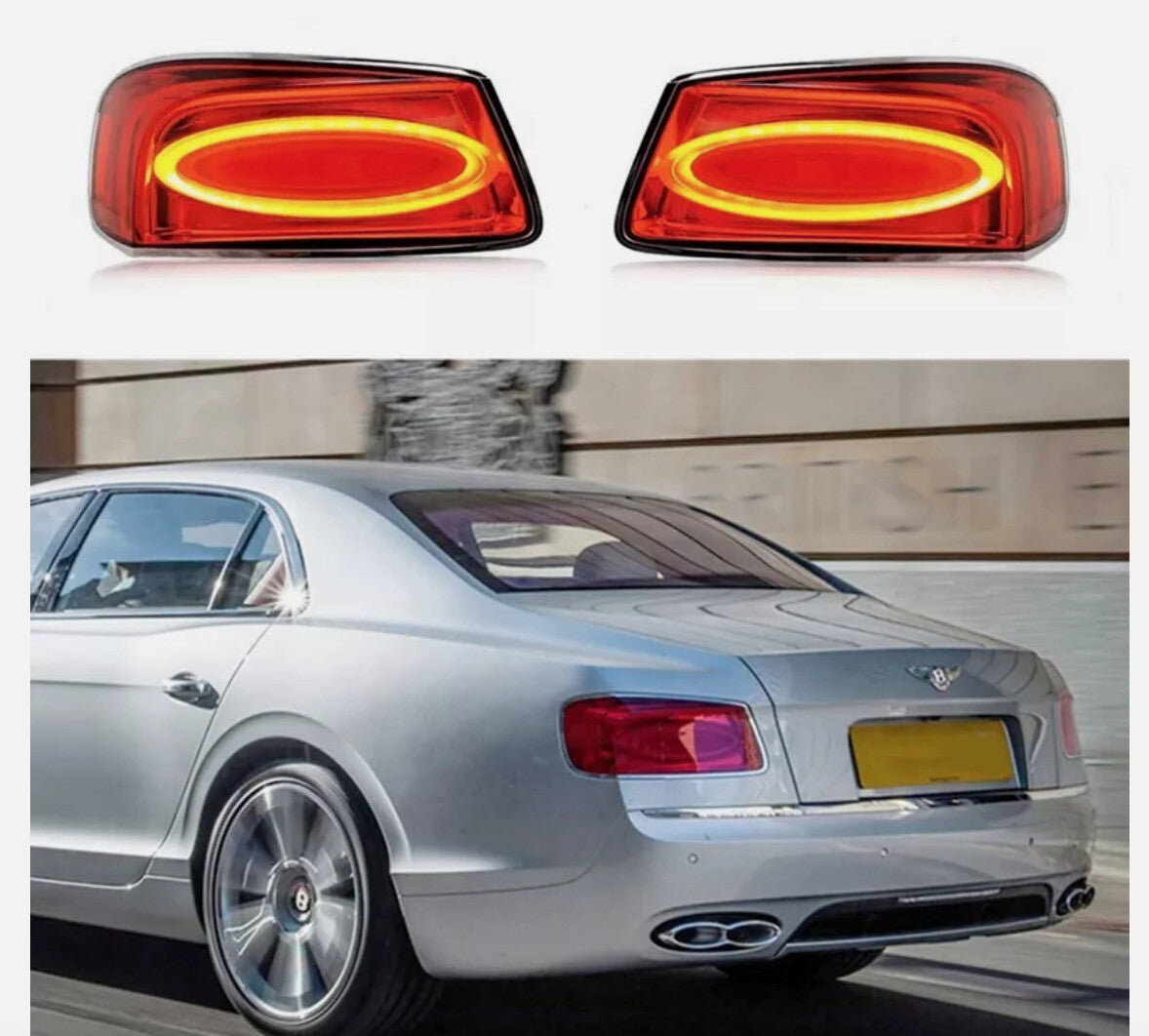 1PC Left Red LED Taillights Assembly for Bentley Flying Spur 2014-2019 Rear Lamp