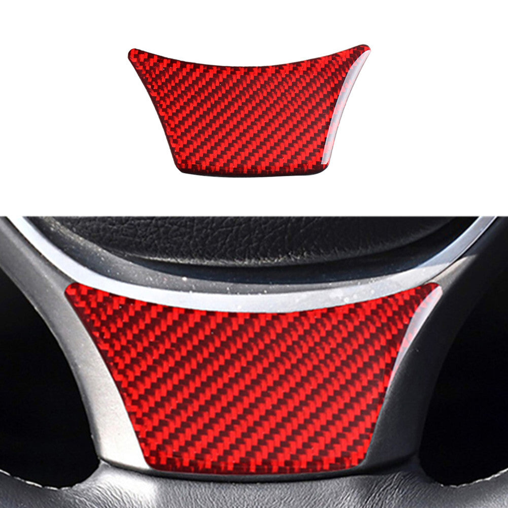 Red Carbon Fiber Steering Wheel Trim Type A for BMW 5 Series F10 F18 2011-2017