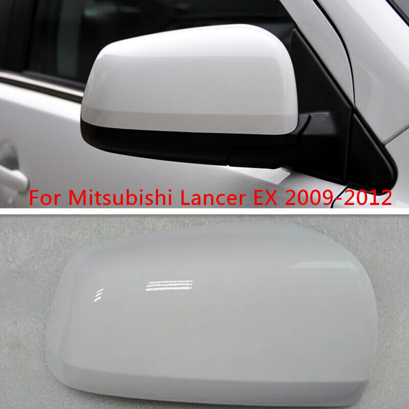 White Right Rearview Mirror Shell Cover Cap for Mitsubishi Lancer EX 2009-2012