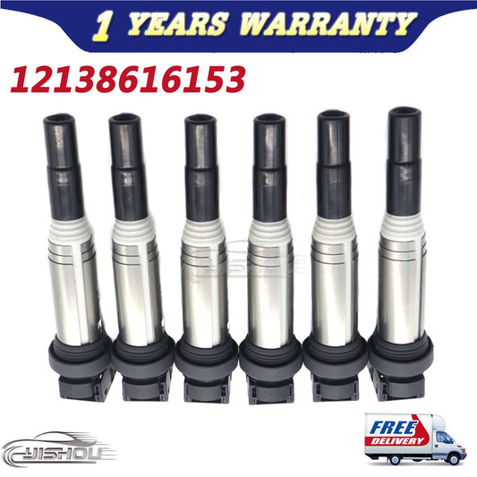 6PCS Ignition Coils 12138616153 for BMW 325i 328i 335 525 528 530 535 0221504470