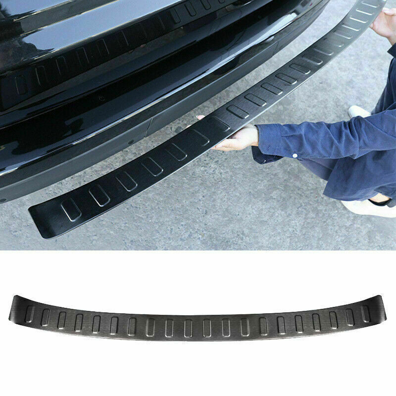 Black Rear Bumper Protector Sill Scuff Plate Trim for Range Rover L405 2018-2020