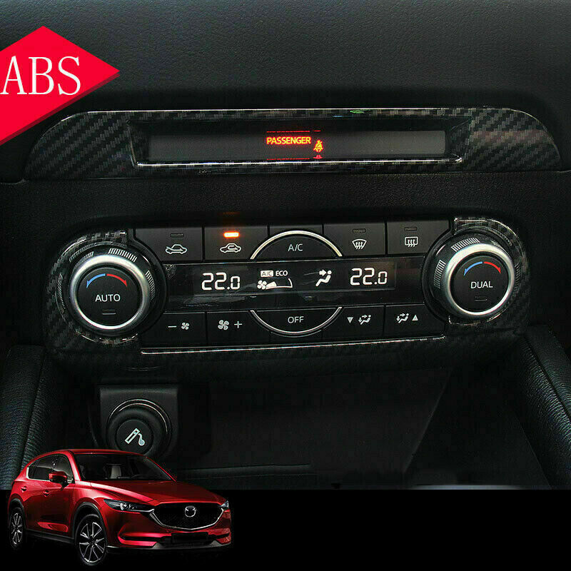 for Mazda CX-5 2017-2021 Carbon Look Air Conditioner Switch On-Off Cover Trim