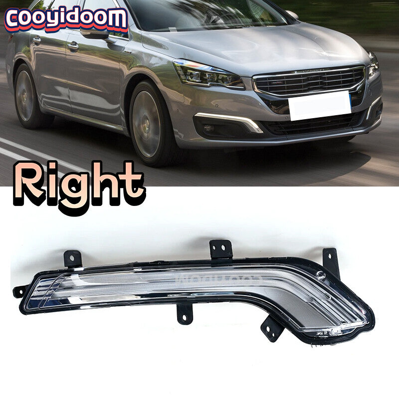 Car Front LED Daytime Running Light Fog Lamp Right for Peugeot 508 2015 2016