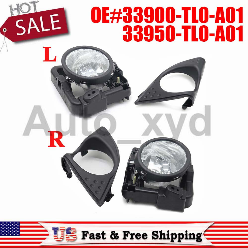 US Stock L+R Fog Light Cover Lamp Replace for Acura TSX 2009-2010 2.4L 2.4L 3.5L