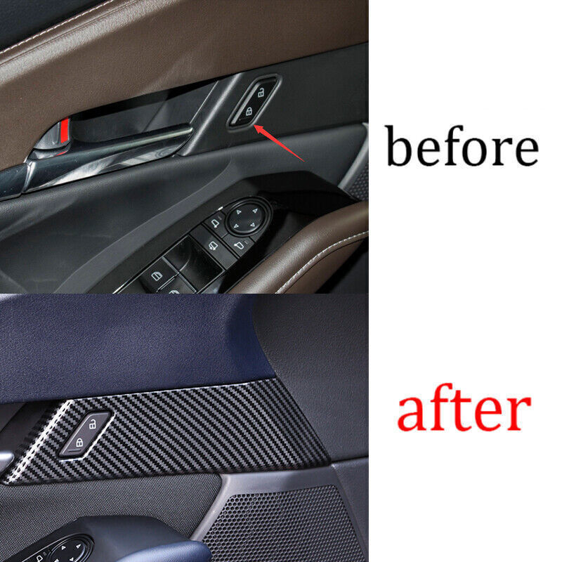 for Mazda CX-30 2020-2024 ABS Carbon Fiber Inner Door Handle Bowl Panel Trim 4P