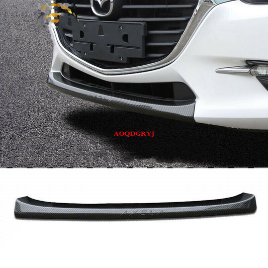 for Mazda 3 Axela 2017-2018 Carbon fiber Front Bumper lip protection Trim Cover