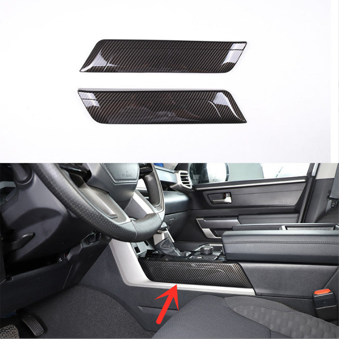 2P Carbon Fiber Exterior Side Center Console Cover Trim for Toyota Tenderra 2022  2023