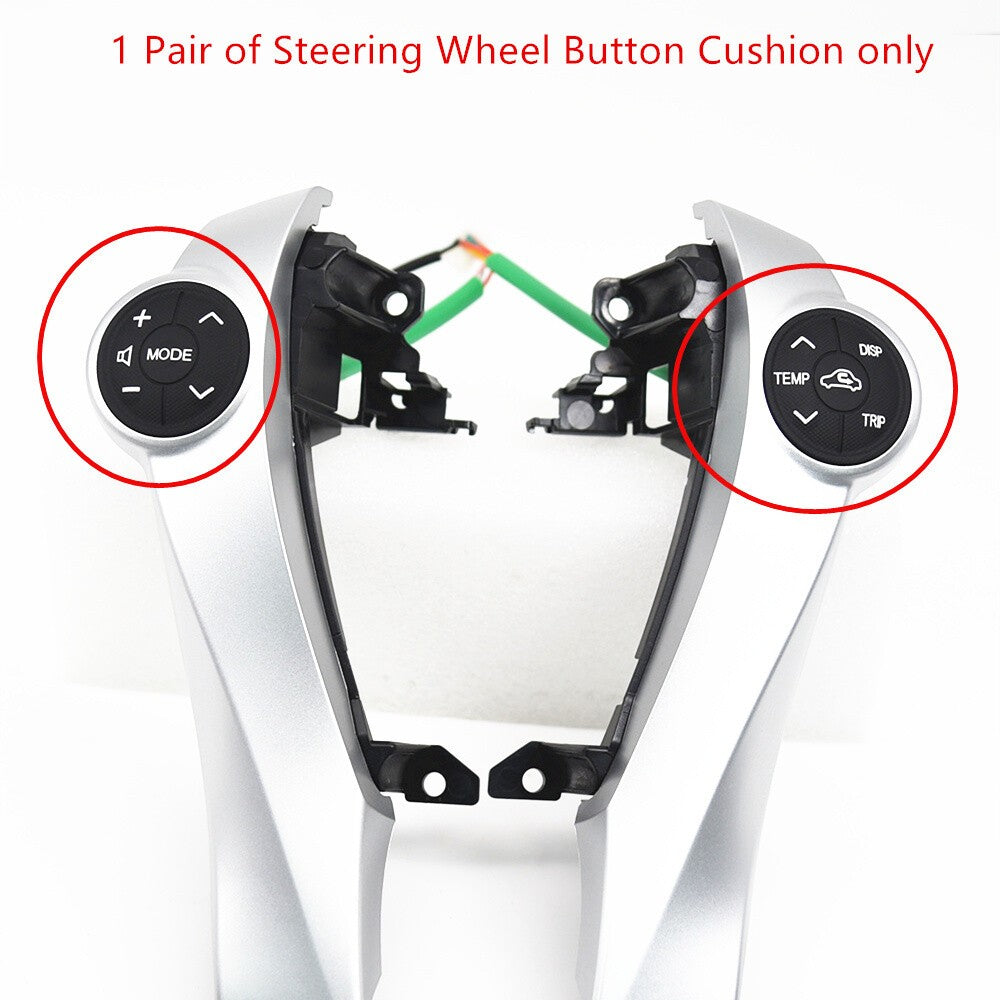 2x Steering Wheel Control Rubber Button Cushion for Toyota Prius/Prius C 2011-14