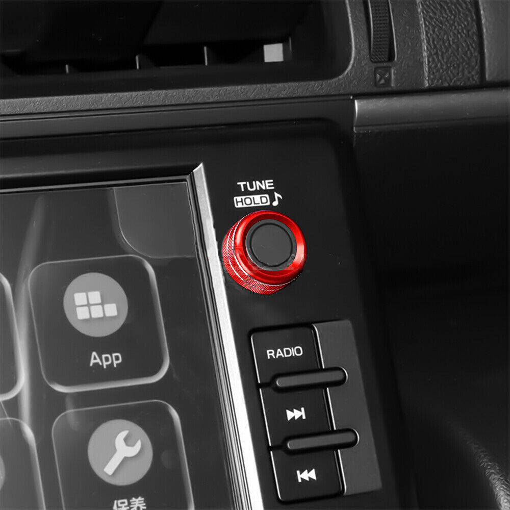 2PCS Red Multimedia Ridio Switch Button Cover for Subaru BRZ GR86 2021-2022