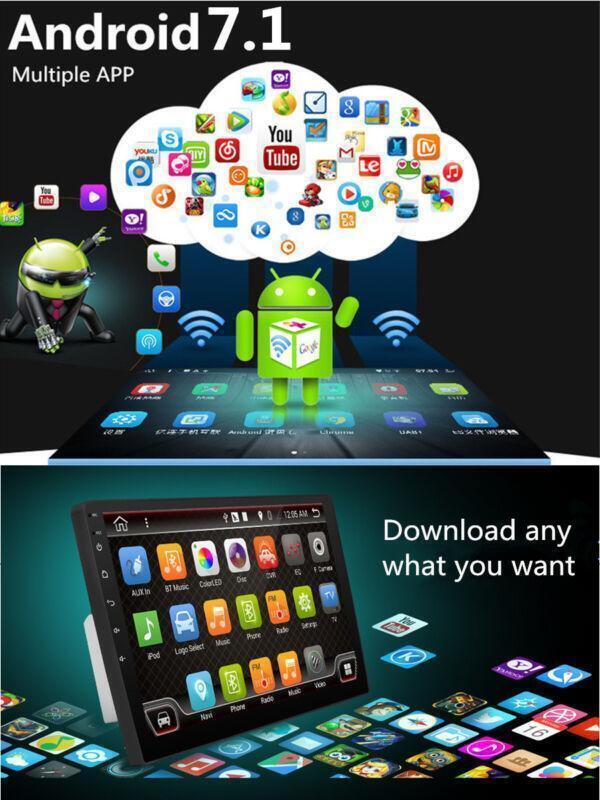 Auto Ultra thin 1+16G Stereo Radio Android 7.1 10.1 1080P 2Din Touch Screen