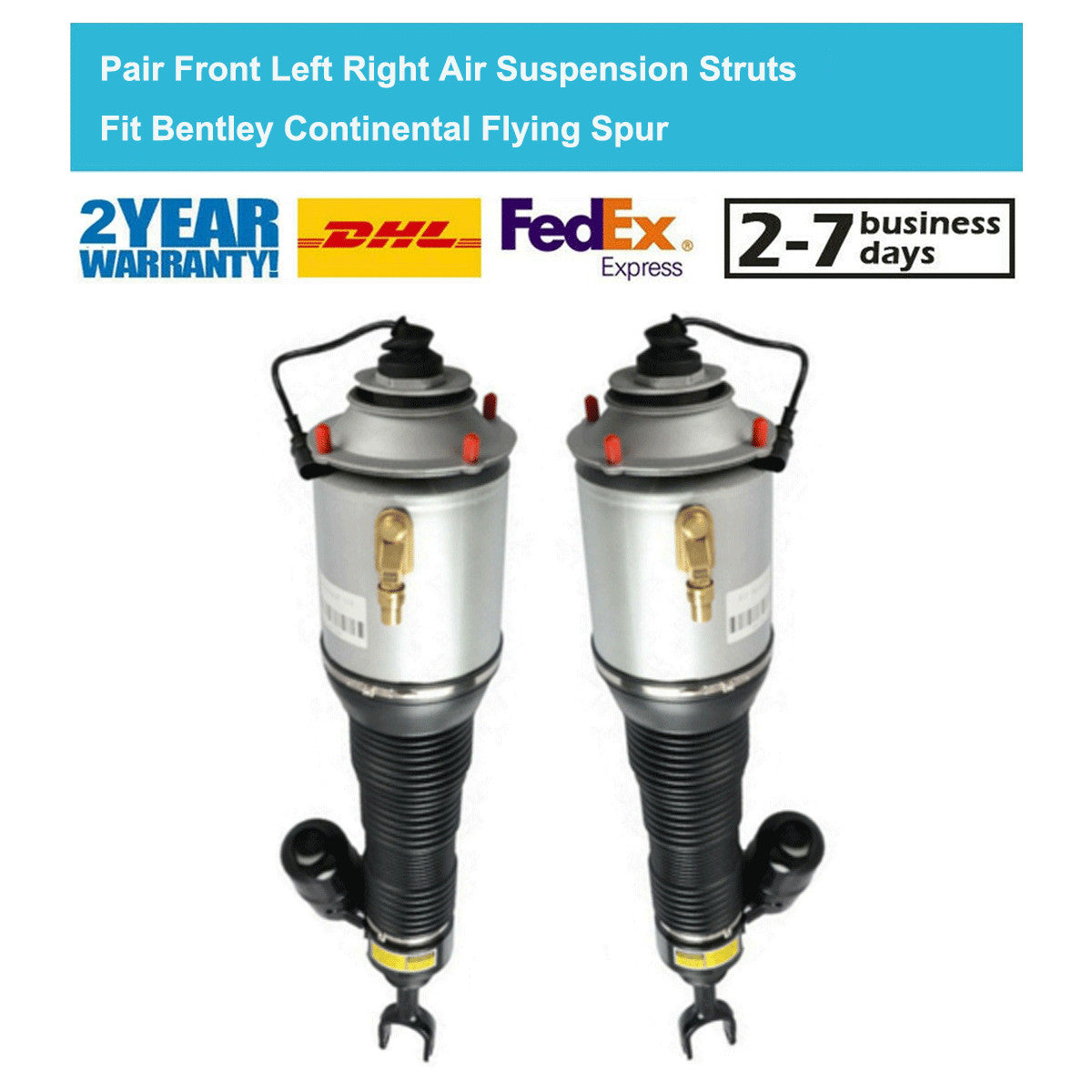 2PCS Front Air Suspension Struts for Bentley Coupe Flying Spur 04-18