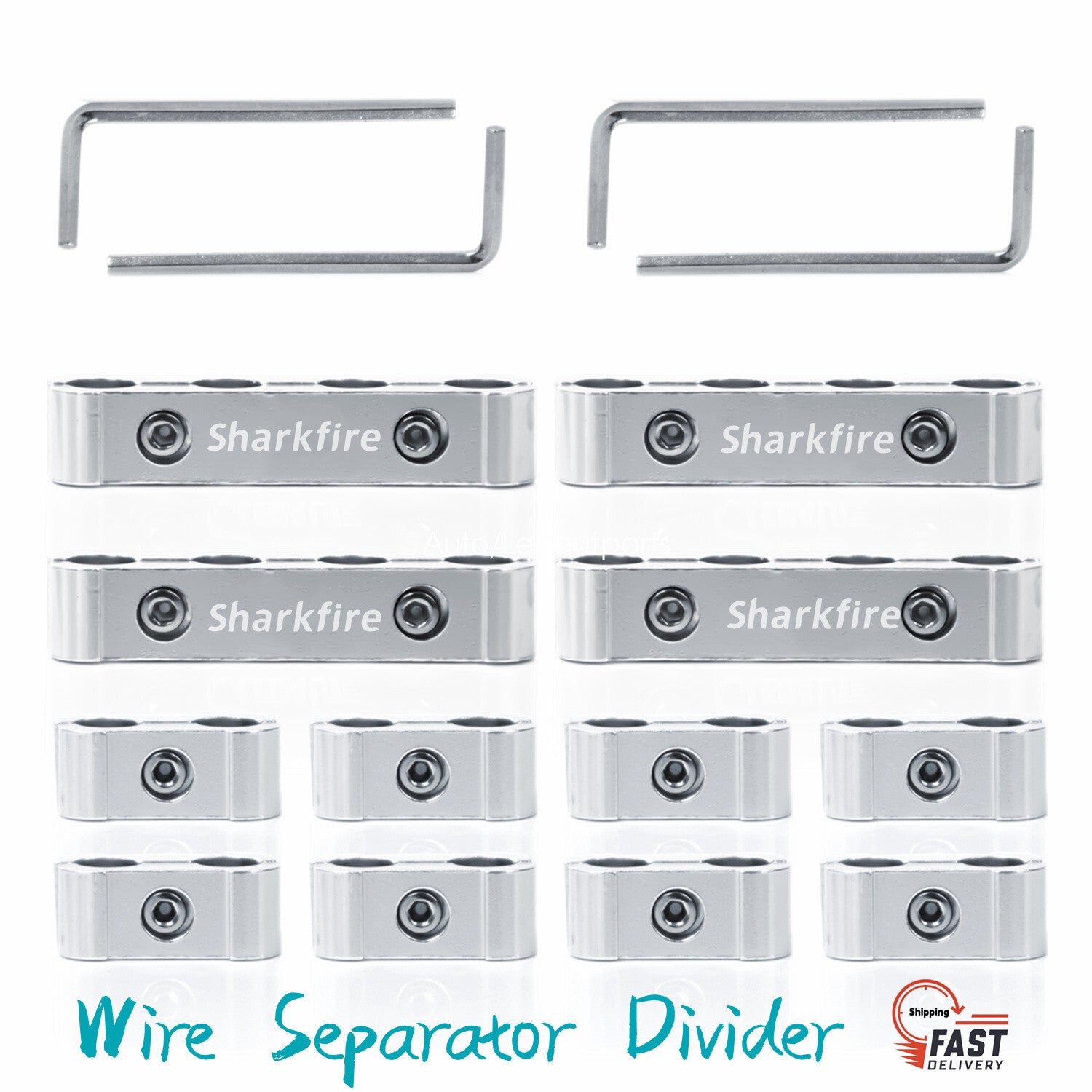 Sliivery automotive engine spark plug wire separator clips suitable for 8mm, 9mm, 10mm...