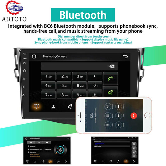9 Car Radio Stereo Gps Player Auto Carplay Android For 2007-2012 for Toyota Rav4