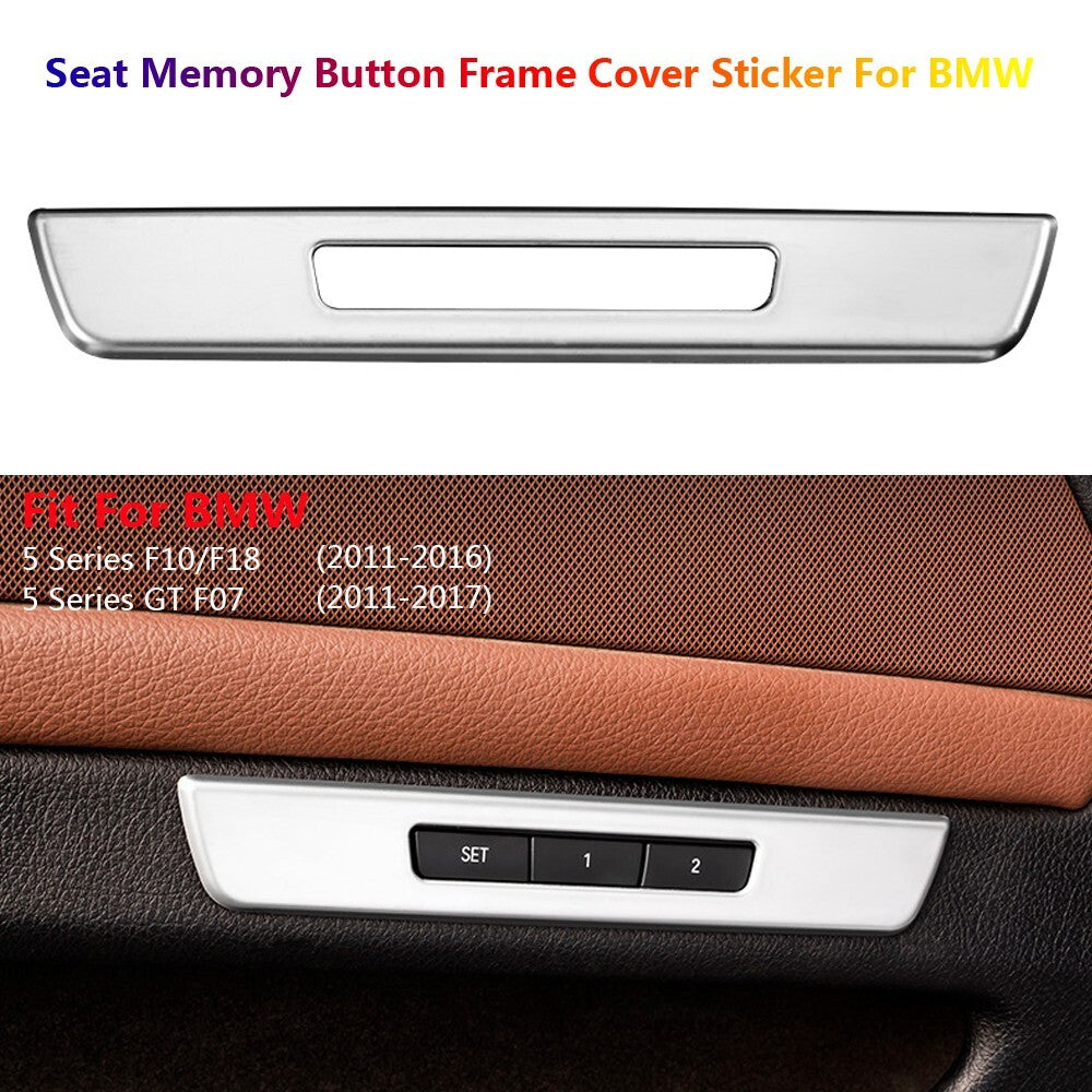 Stainless Steel for BMW 5 Series F10 F07 Car Interior for Seat Mermory Cover Trims