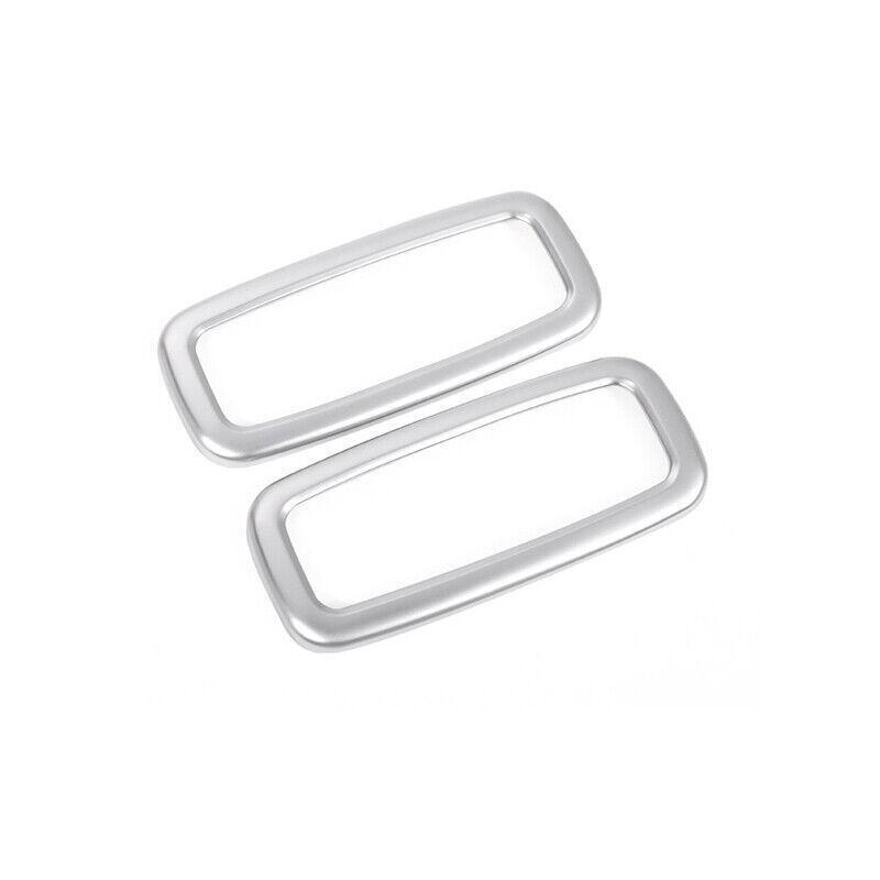 for BMW 7 Series 2016-2022 Matte Silver Rear Reading Lamp Frame Cover Trim 2PCS