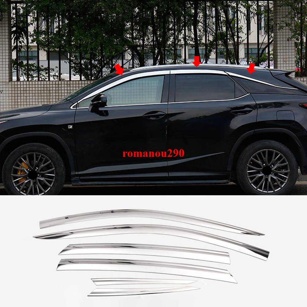 for Lexus RX350 450h 2016-2020 Chrome Window Visor Vent Shades Sun Rain Guards