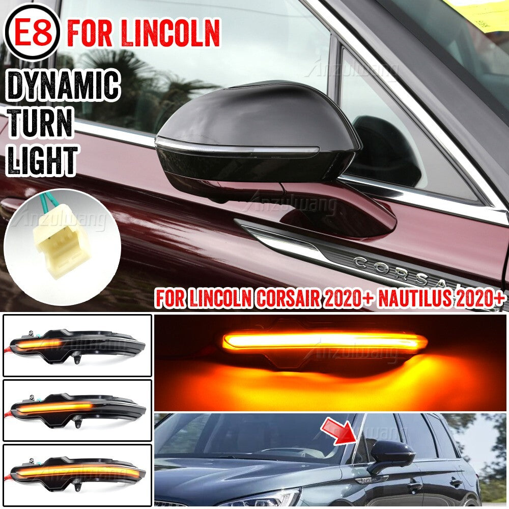 Dynamic Side Turn Signal Light for Lincoln Corsair 2020+ Nautilus 2020+