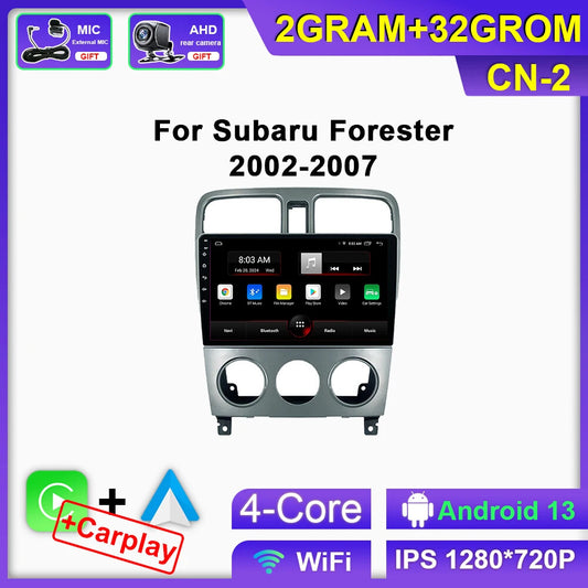 for Subaru for Forester SG 2002-2007 Stereo Auto CarPlay Car Radio GPS Player Screen