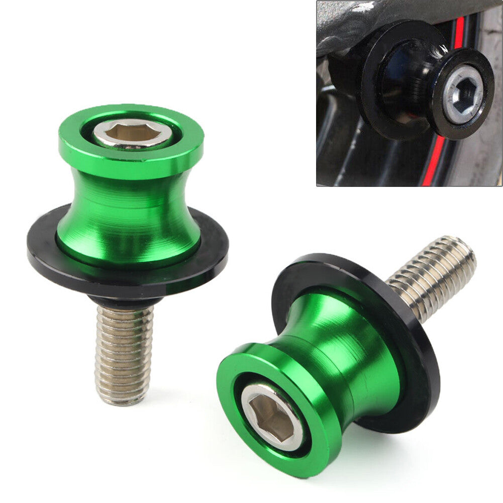 CNC Schwingenspulen Slider Stand Schrauben 10MM f¨¹r for KAWASAKI ZX6R 1998-2011 Gr¨¹n