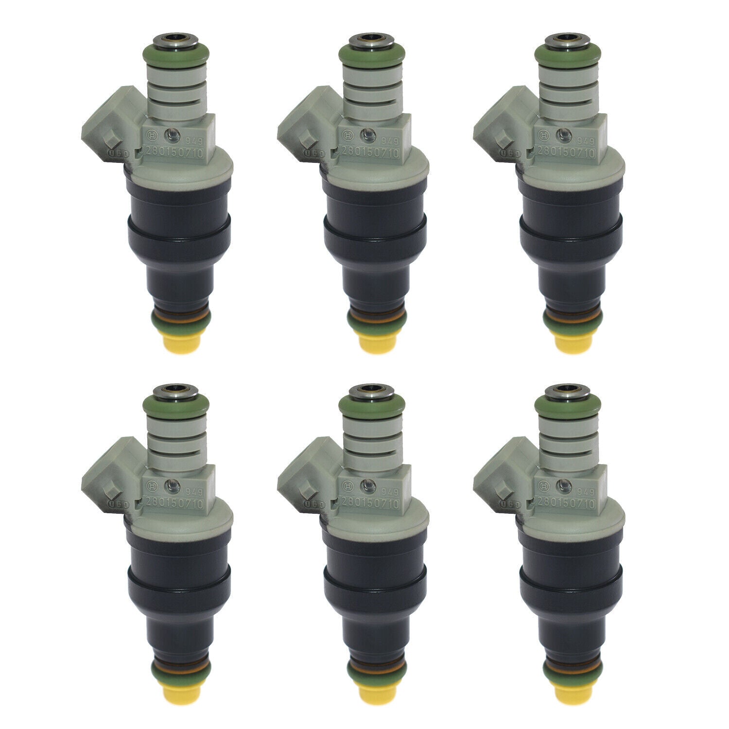 6PCS Fuel Injectors 0280150715 822-11117 For 1986-1990 for Ford Bronco II 2.9L V6