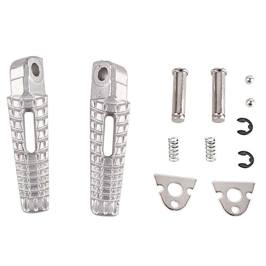 Pair Rear Passenger Footrests Footpegs Kit for Suzuki GSXR1000 2005-2014 Silver