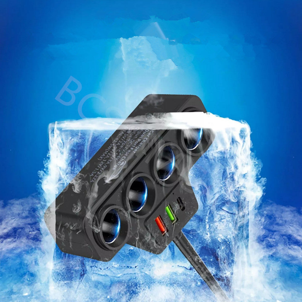 Cigarette Lighter Socket USB Charger Splitter Outlet Power Adapter For Car Boat