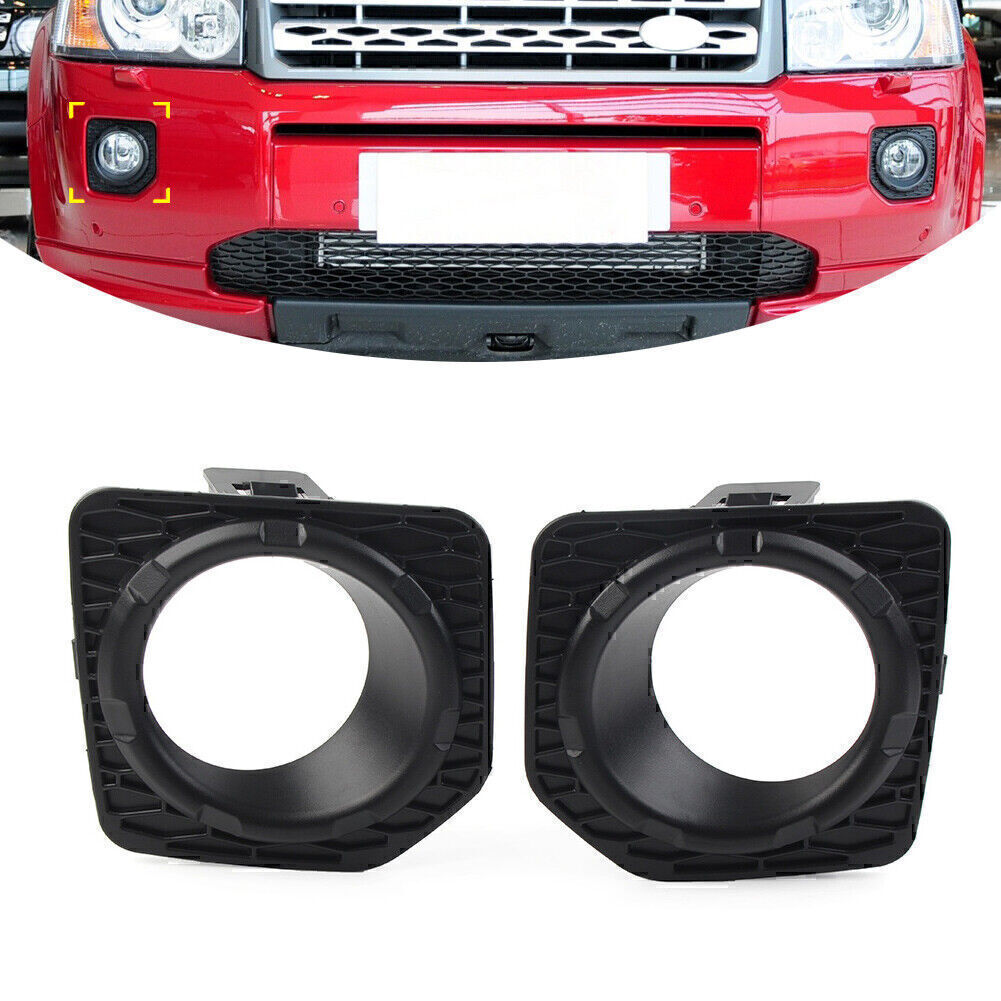 Pair Front Bumper Fog Lamp Bezel Cover Trim for Land Rover Freelander 2 2006-14
