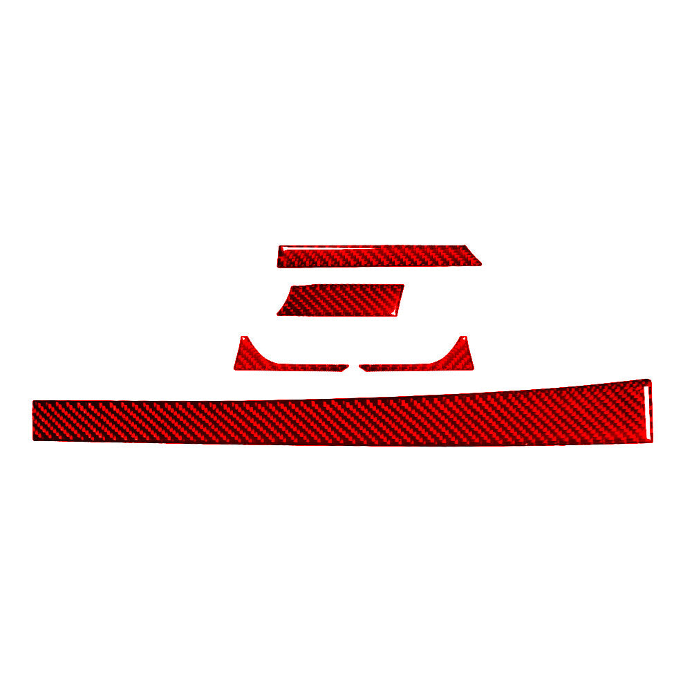 5X RED Nevigation Lower Panel Trim Strip Carbon Fiber for Chevy Camaro 2016-2018