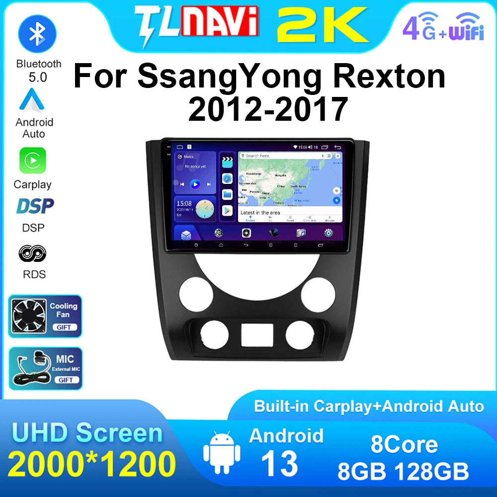 Android Car Radio for SsangYong for Rexton III 2012-2017 GPS Auto Multimedia Screen