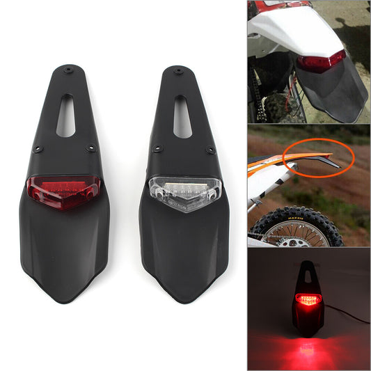 Rear window taillight, off-road bicycle mudguard, 12V LED, universal off-road motorcycle