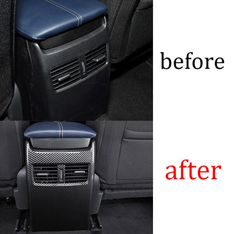1P for Mazda CX-30 2020-2024 Carbon Fiber Rear Air Outlet Vent Panel Cover Trim