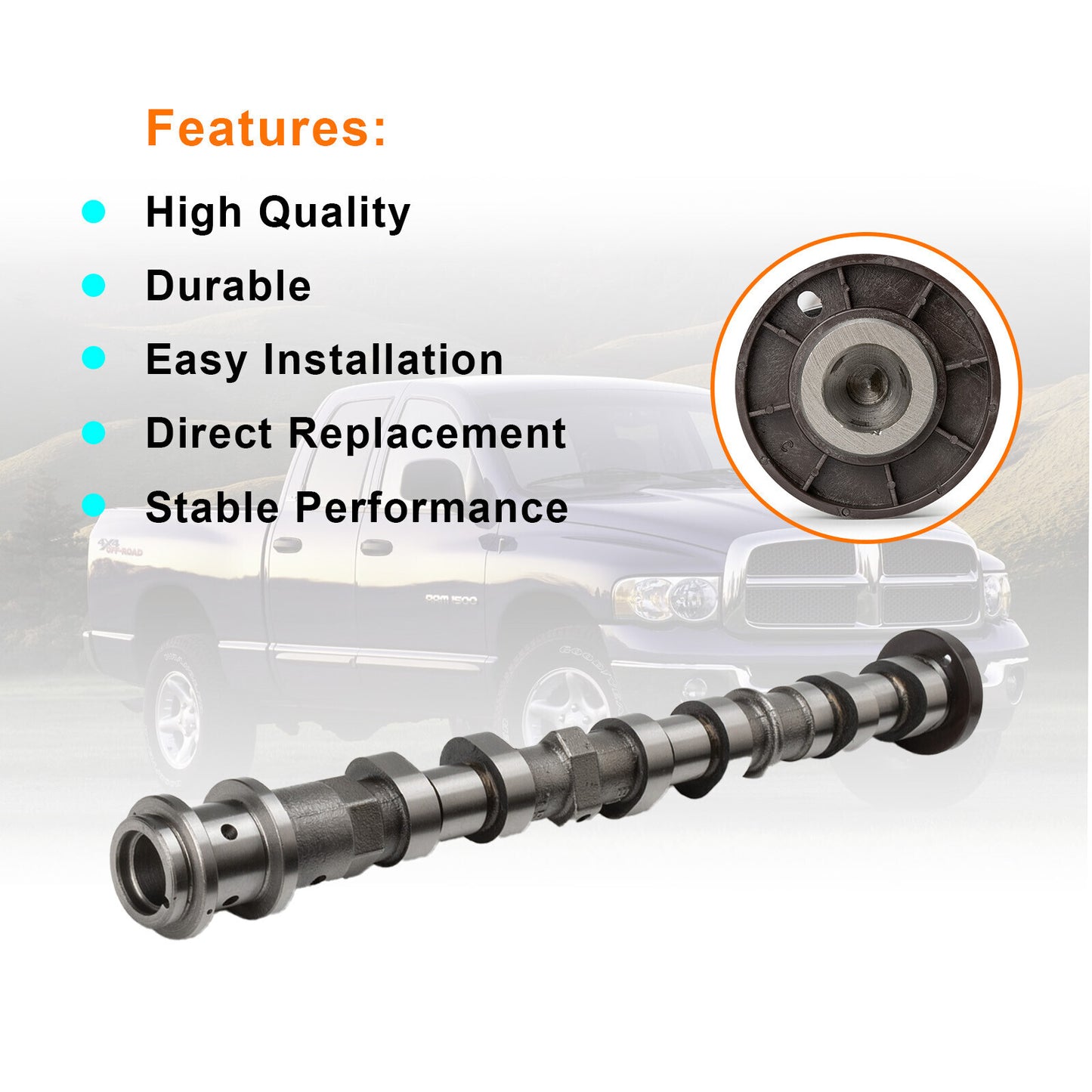 Left Side Exhaust Camshaft 5184377AE for CHRYSLER for DODGE for CHALLENGER for JEEP for RAM New