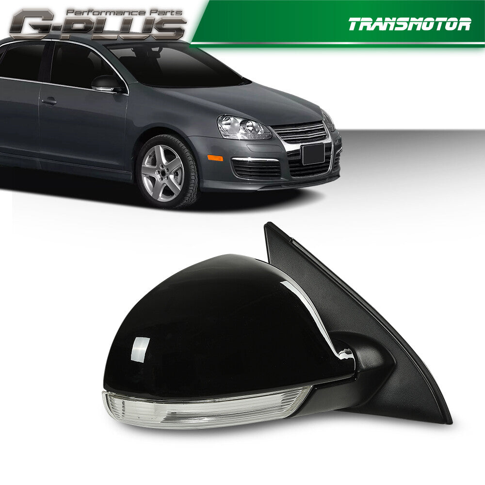 Suitable for 2005-2010 for Volkswagen for Jetta right-side mirror with power heating, turn signal, and puddle light.