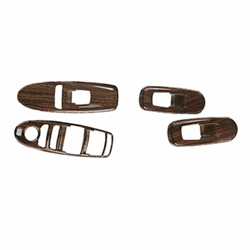 Glass Window Lifting Lock Panel Trim for Nissan Armada Y62 2017-2020 Wood Grain